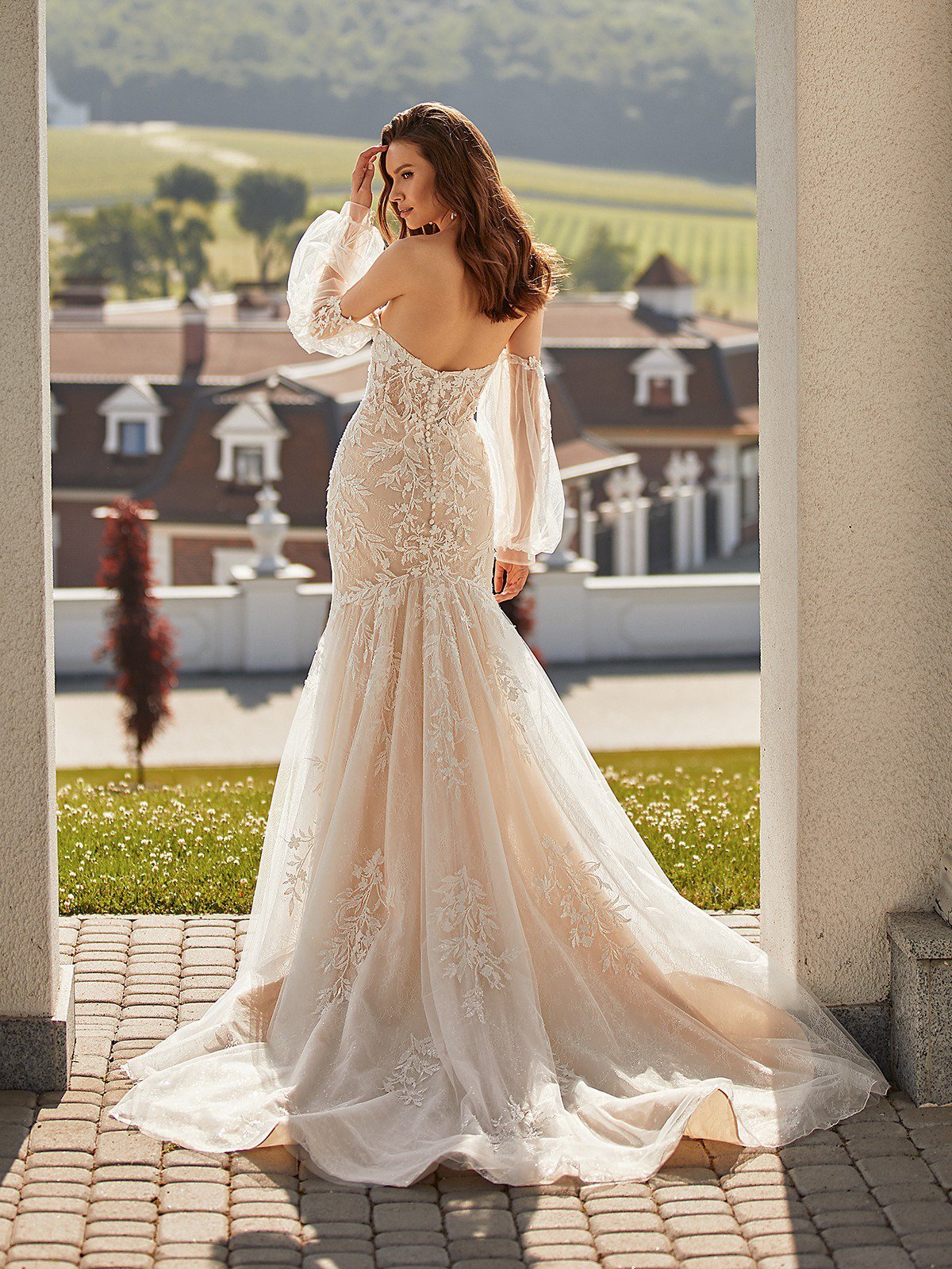 Moonlight Bridal J6841 Mermaid Wedding Dress with Detachable